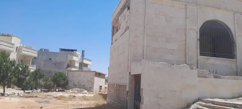 The masjid's damaged side elevation